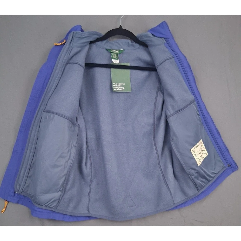 LLBean Kids Youth Fleece Lined Hooded Jacket Purple  Size 14 16 NEW WITH TAGS!
